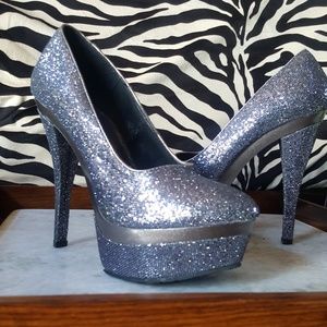 Round Toe Platform Pumps Stiletto High Heel